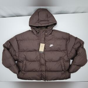 Brown Nike Therma-Fit Puffer Jacket